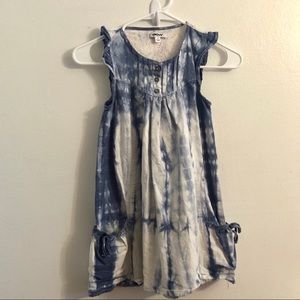 DKNY Blue and white tie-dye dress size 7